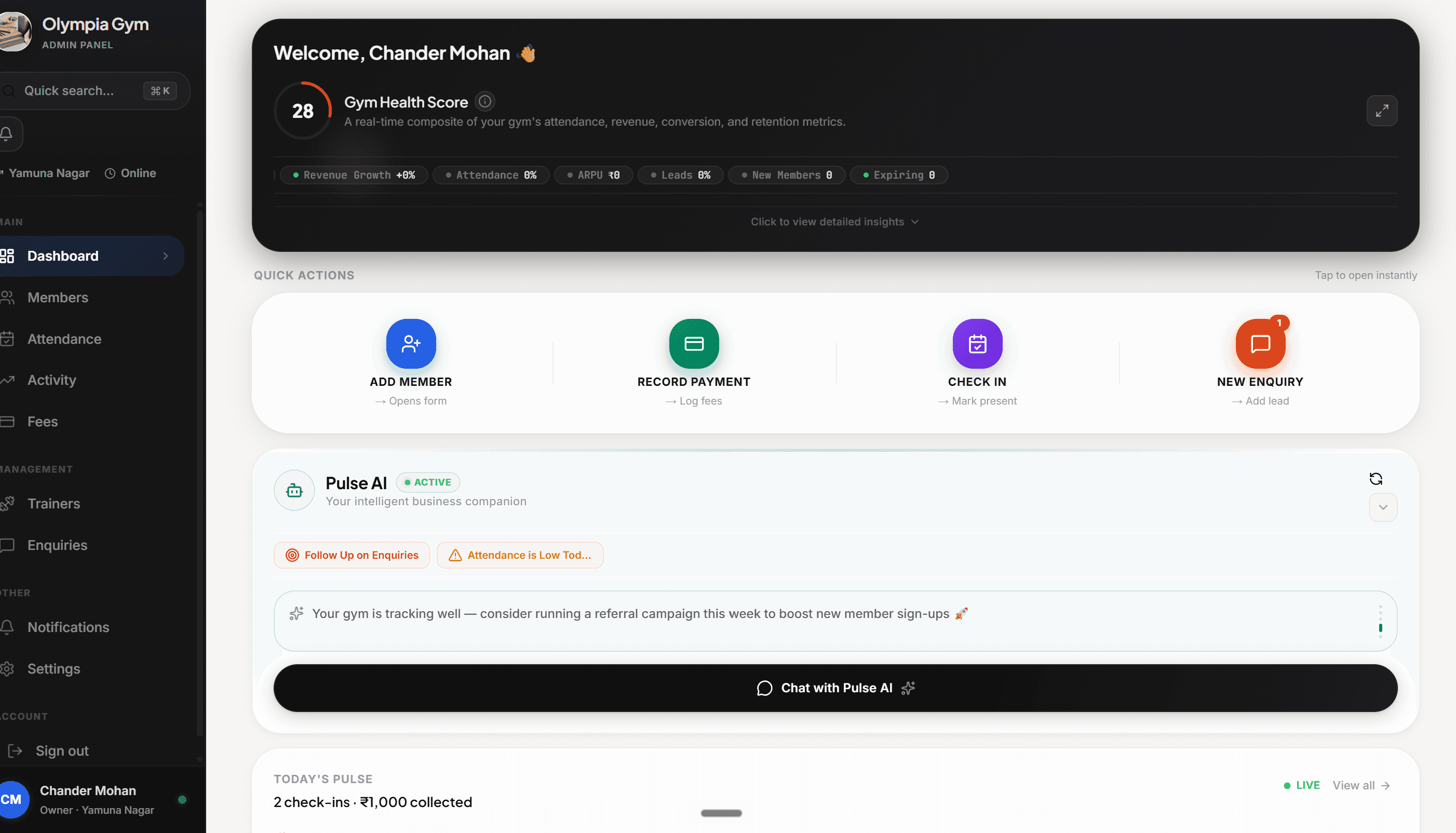 OzGYM — Gym OS for your fitness business